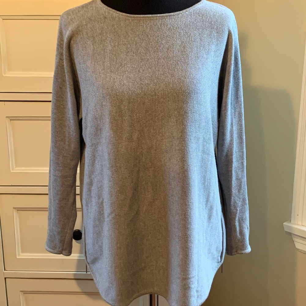 Knit Zipper Detailed Tunic Sweater